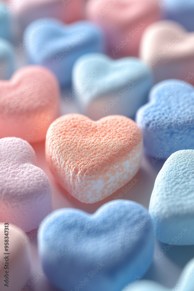 Assorted Pastel Marshmallows Background Assorted Pastel Marshmallows Background