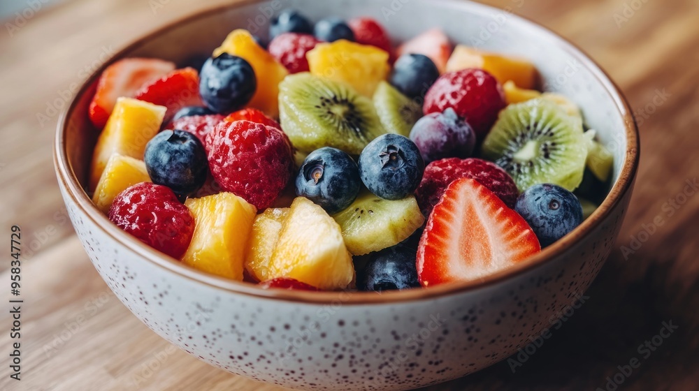 Fresh Fruit Salad in Bowl Fresh Fruit Salad in Bowl