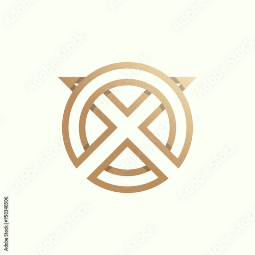 Initial OX or XO Logo design, Monogram Letter O with X combination, vector Illustration
