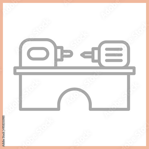 Lathe Machine icon design