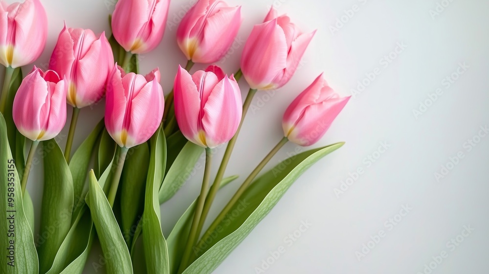 A Stunning Display of Pink Tulips Celebrating Spring Beauty A Stunning Display of Pink Tulips Celebrating Spring Beauty