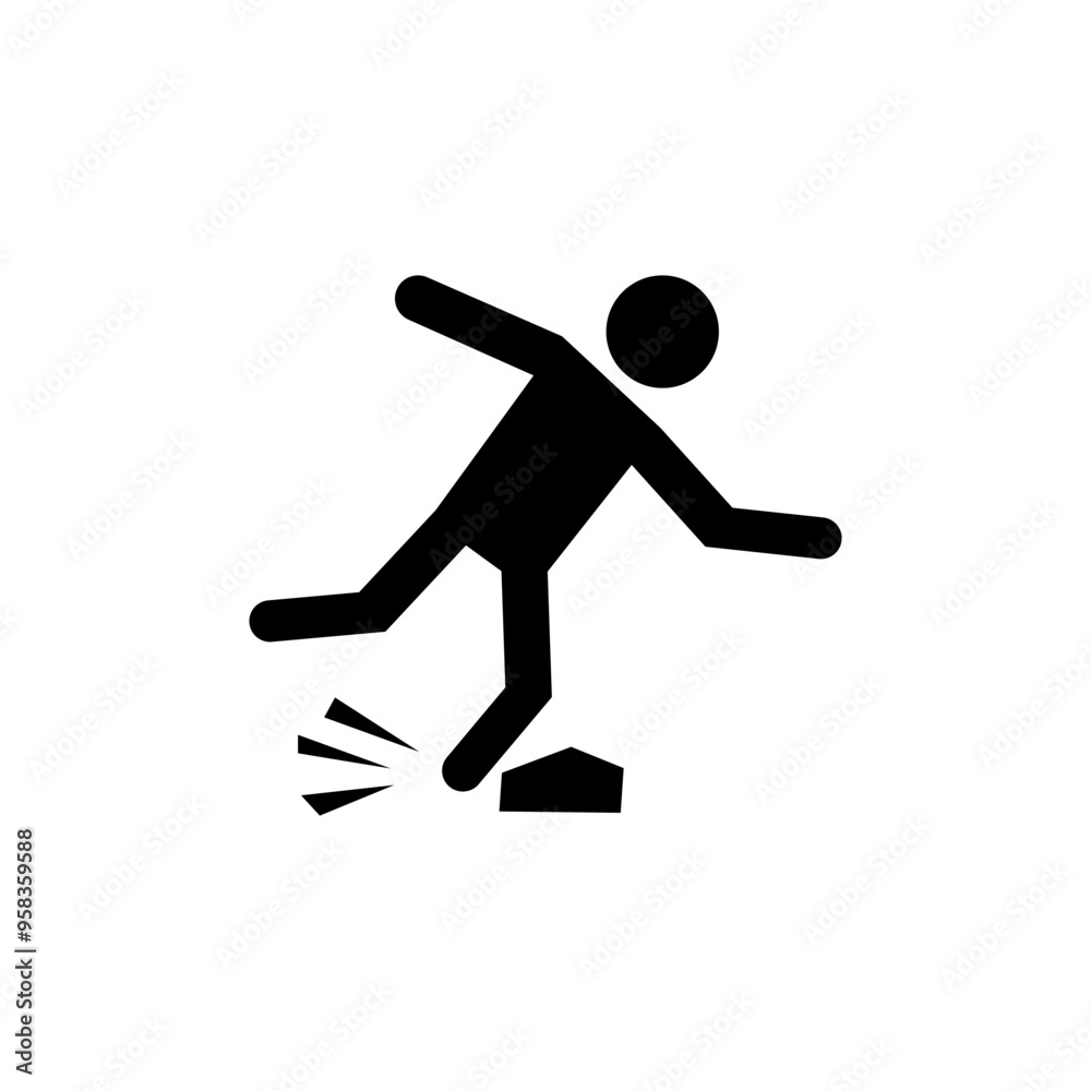 Vector illustration of a person stumbling isolated on white background. Vector illustration of a person stumbling isolated on white background.