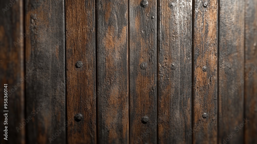 Fototapeta premium Close up of an old wooden wall in 3D rendering