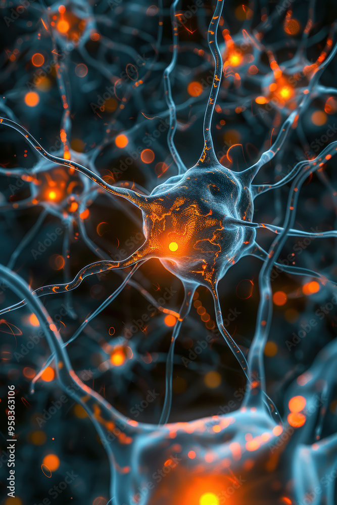 Glowing Brain Connections Glowing Brain Connections