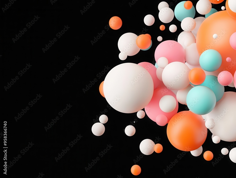 Abstract geometric shapes floating in space, 3d render illustration, isolated on black background, digital art concept Abstract geometric shapes floating in space, 3d render illustration, isolated on black background, digital art concept