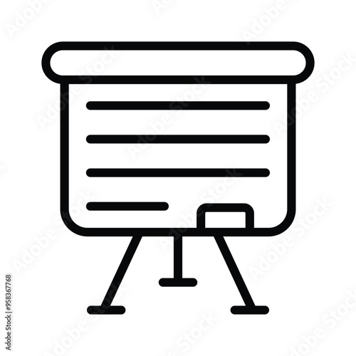 icon of class board, school board icon design