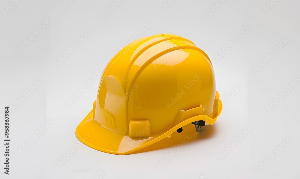 Yellow safety helmet isolated on white background. Yellow safety helmet isolated on white background.