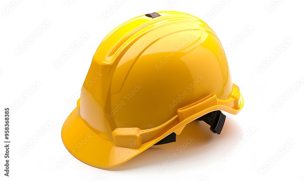 Yellow safety helmet isolated on white background. Yellow safety helmet isolated on white background.