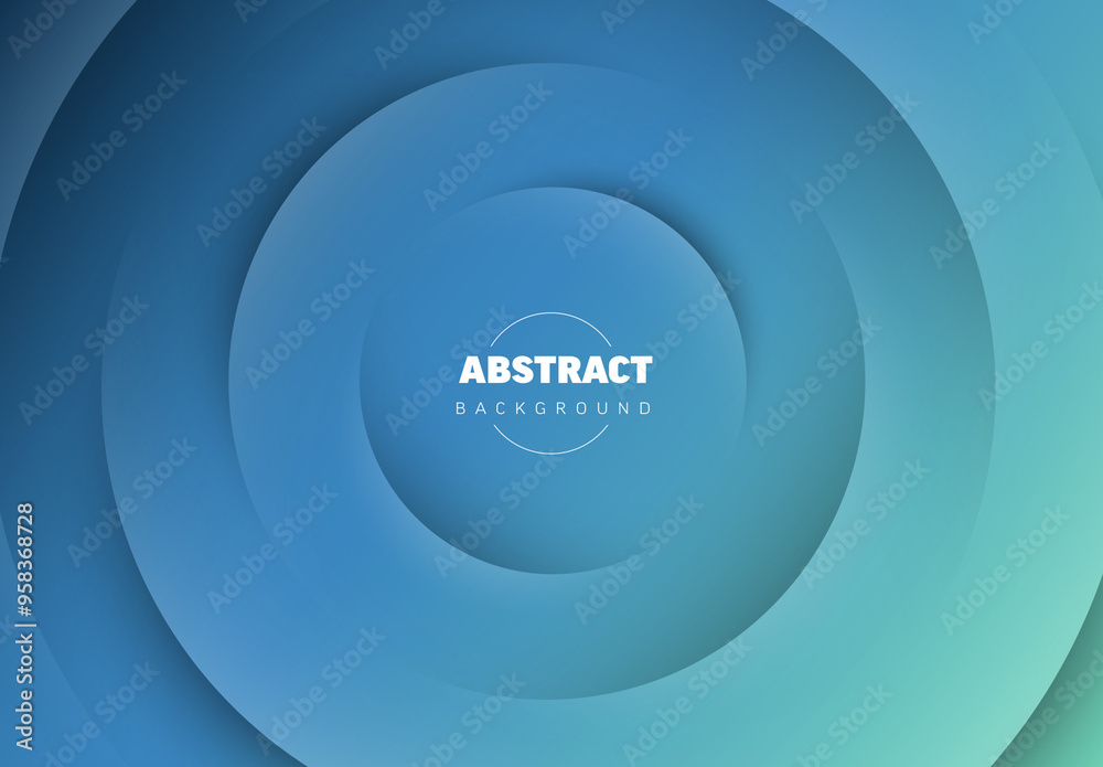 Abstract blue background made from centered relief circles with place for your text