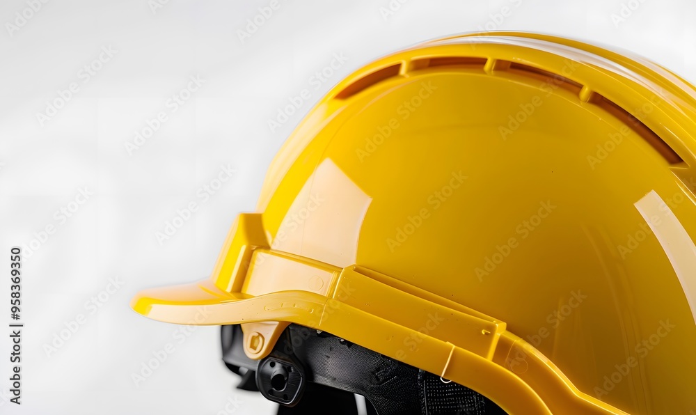 Yellow safety helmet isolated on white background. Yellow safety helmet isolated on white background.