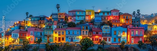 Colorful Houses in Valparaiso, Chile