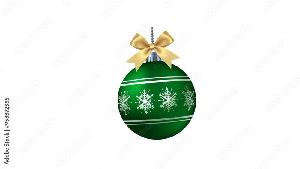 3d green christmas ball decoration icon 3d green christmas ball decoration icon