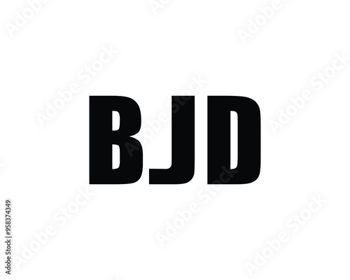 BJD logo design vector template. BJD