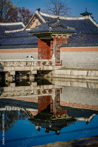 Obraz na płótnie Gyeongbokgung Palace is the palace of Joseon Dynasty. South Korea. Seoul
w salonie