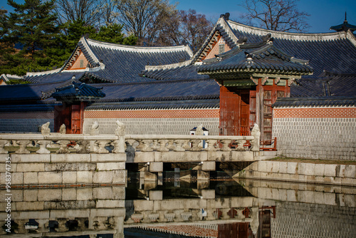 Obraz na płótnie Gyeongbokgung Palace is the palace of Joseon Dynasty. South Korea. Seoul
w salonie