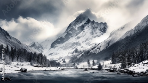 Winter mountain landscape