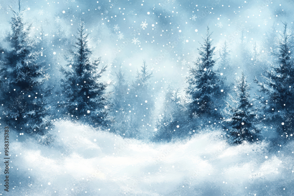 Snowflakes Falling on Winter Snowdrifts Snowflakes Falling on Winter Snowdrifts