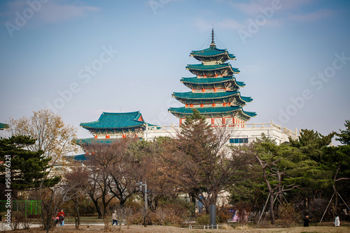 Obraz na płótnie Gyeongbokgung Palace is the palace of Joseon Dynasty. South Korea. Seoul w salonie