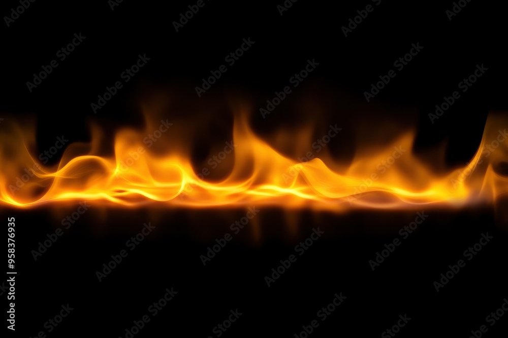 Fire flames on black background. Fire burn flame isolated, abstract texture. Flaming effect with burning fire , ai Fire flames on black background. Fire burn flame isolated, abstract texture. Flaming effect with burning fire , ai
