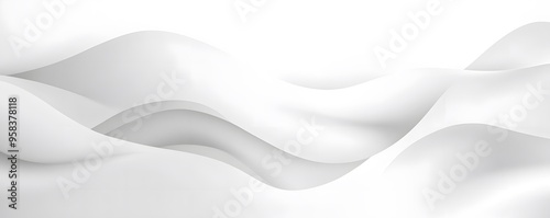 Abstract grey and white shape wavy background with subtle blurred patterns.