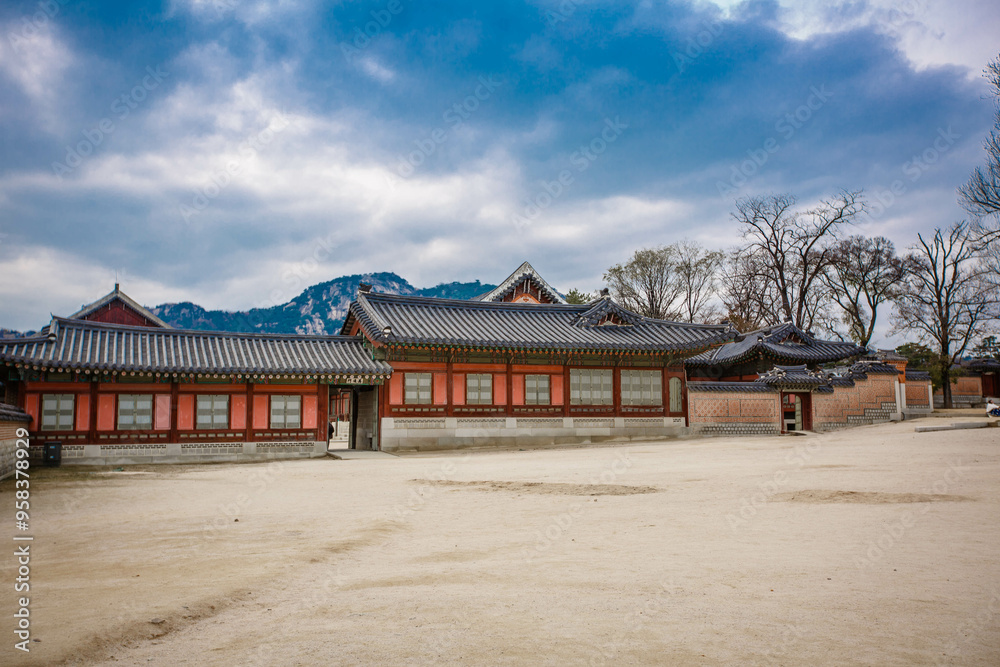 Gyeongbokgung Palace is the palace of Joseon Dynasty. South Korea. Seoul . Architecture of Korea