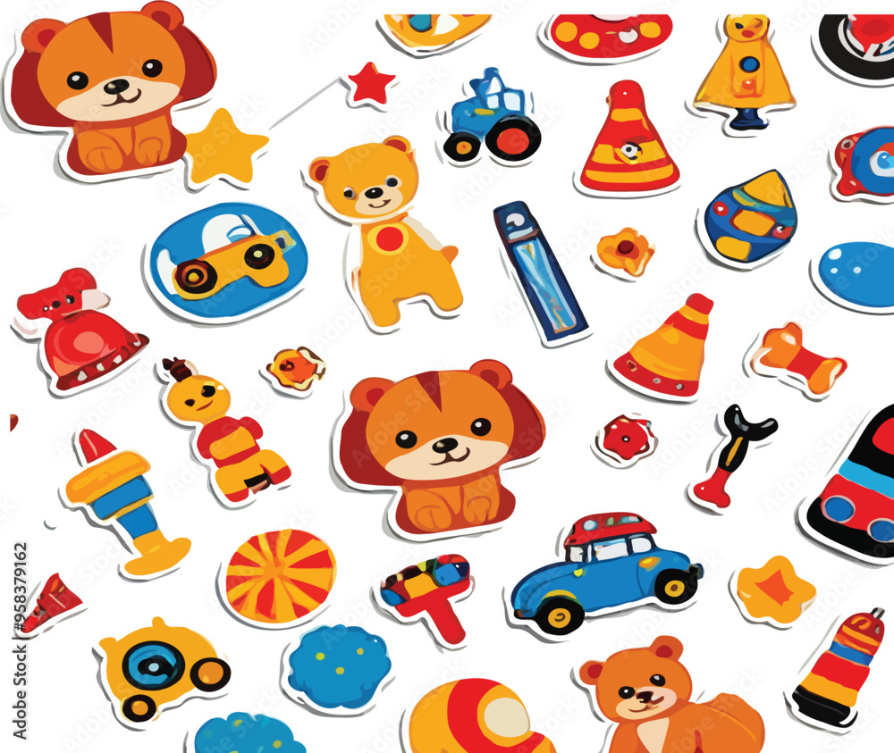 Obraz premium seamless pattern with toys