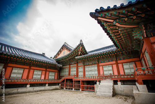 Gyeongbokgung Palace is the palace of Joseon Dynasty. South Korea. Seoul . Architecture of Korea