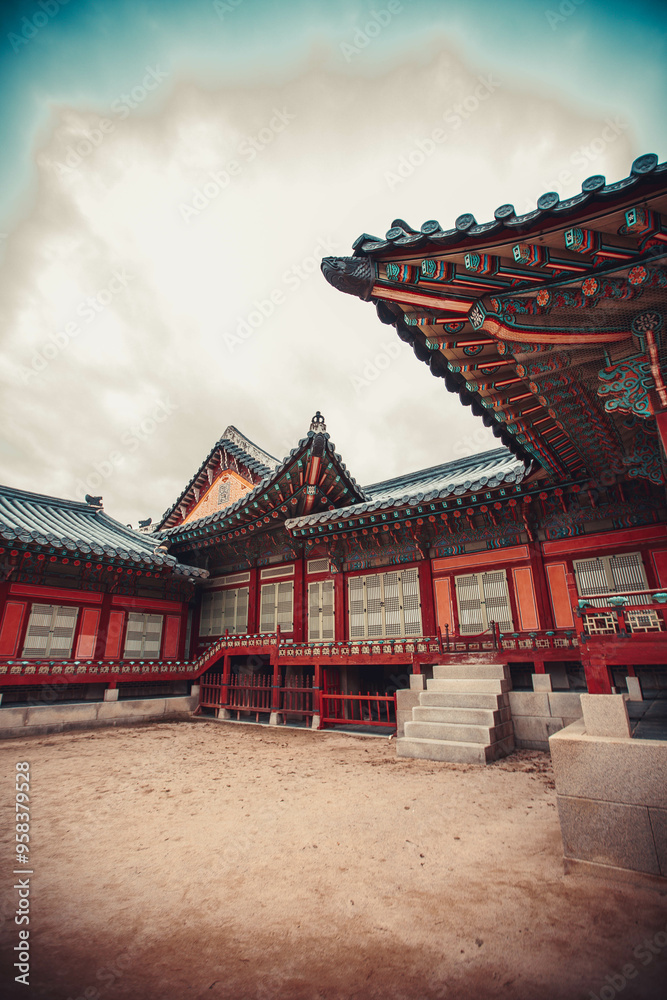 Gyeongbokgung Palace is the palace of Joseon Dynasty. South Korea. Seoul . Architecture of Korea