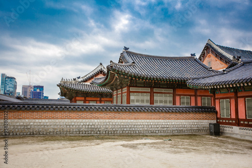 Obraz na płótnie Gyeongbokgung Palace is the palace of Joseon Dynasty. South Korea. Seoul . Architecture of Korea w salonie