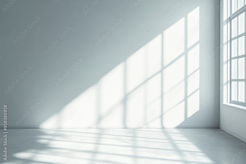 Abstract studio room with light and shadow from window background for product display presentation , ai Abstract studio room with light and shadow from window background for product display presentation , ai