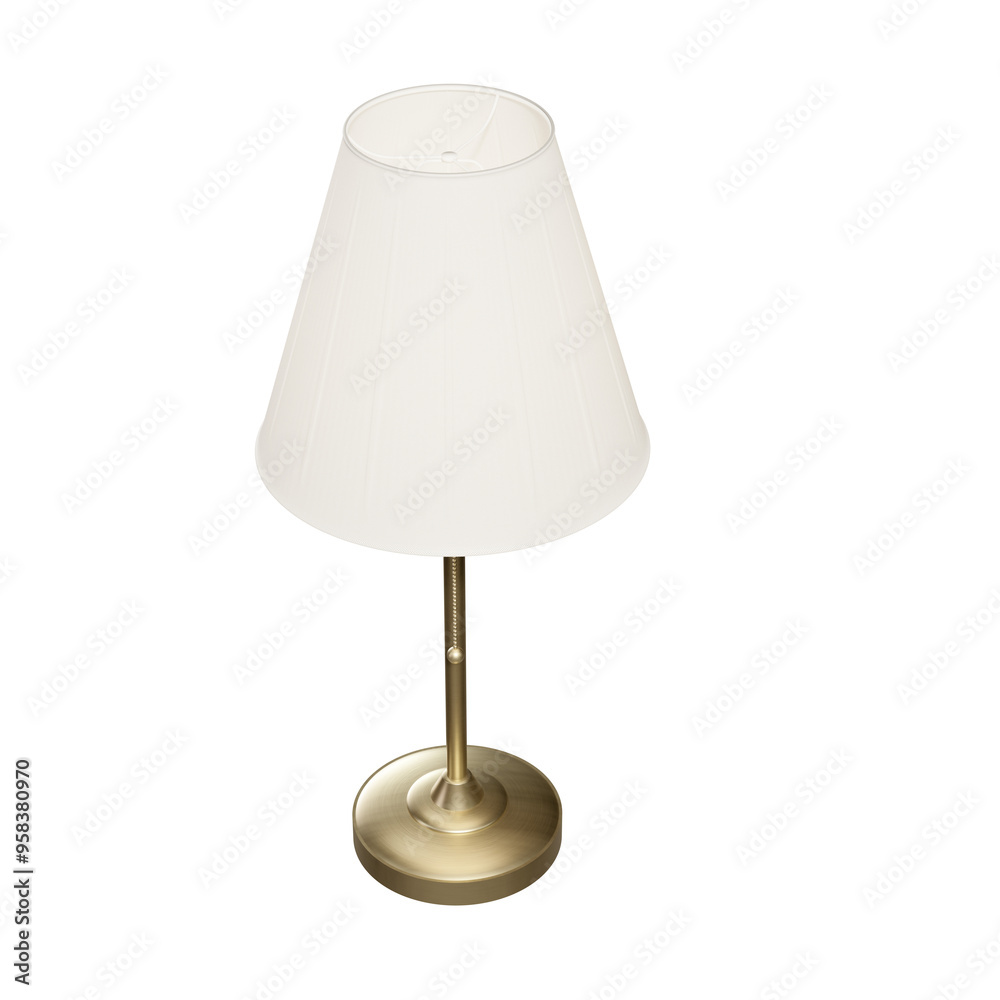 Retro style floor lamp without background 3D render Retro style floor lamp without background 3D render