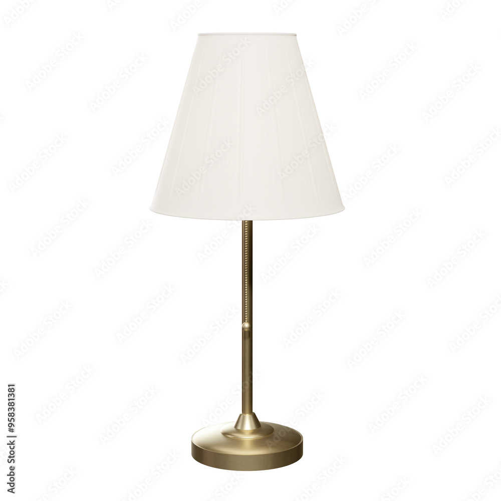 Retro style floor lamp without background 3D render