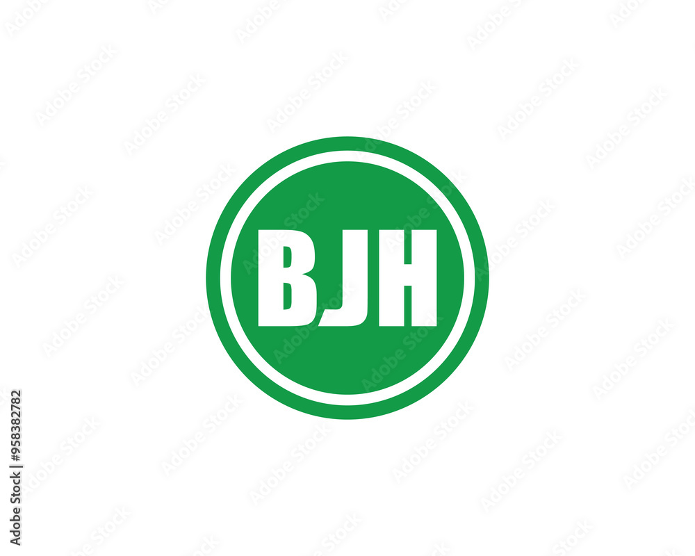 BJH logo design vector template. BJH BJH logo design vector template. BJH