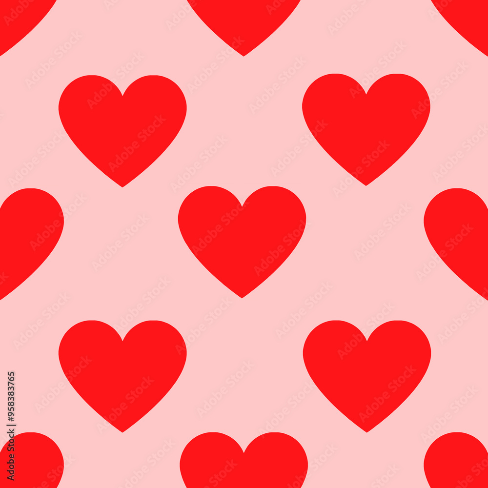 Seamless Heart Love Pattern Seamless Heart Love Pattern
