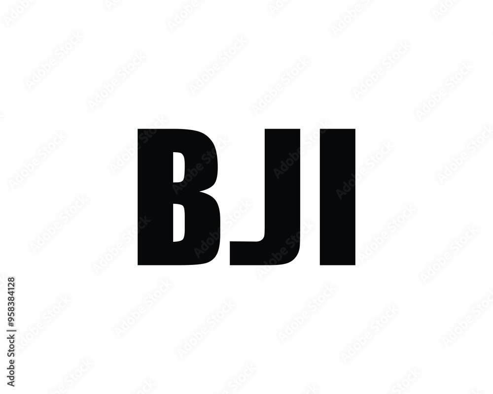 BJI logo design vector template. BJI BJI logo design vector template. BJI