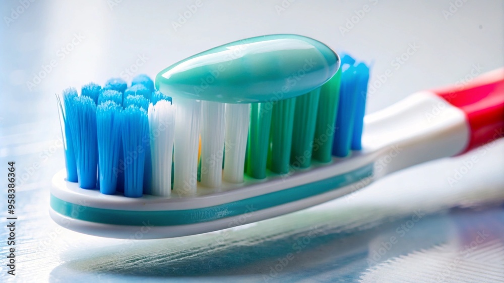 Close-up of Toothbrush with Toothpaste Close-up of Toothbrush with Toothpaste