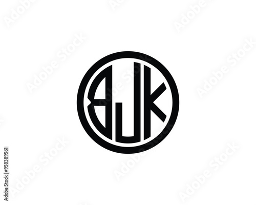 BJK logo design vector template. BJK