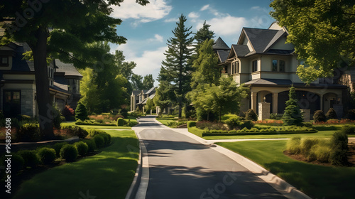 Suburban tranquility in a cul-de-sac,