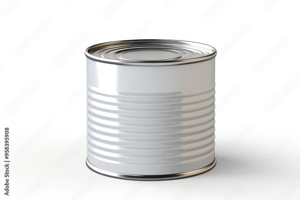 Tin can white background container aluminium. Tin can white background container aluminium.
