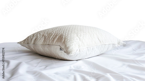 Cushion pillow isolated on transparent background, PNG photo