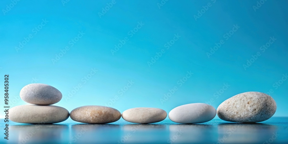 Stones on a serene blue background, stones, blue, background, texture, smooth, natural, tranquil, peaceful, calming, arrangement Stones on a serene blue background, stones, blue, background, texture, smooth, natural, tranquil, peaceful, calming, arrangement