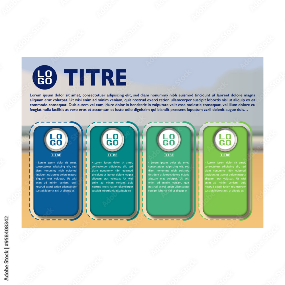 plaquette modèle de présentation avec typographie