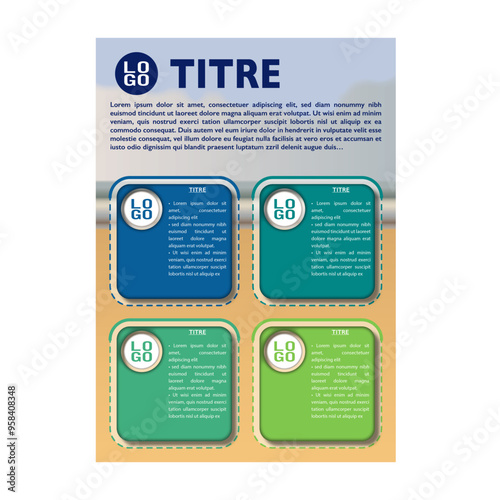 plaquette modèle de présentation avec typographie