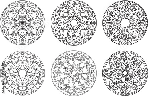 Lineal mandala background