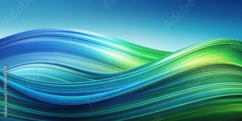 Abstract background of blue and green waves , abstract, background, blue, green, waves, water, vibrant, colors, pattern, design