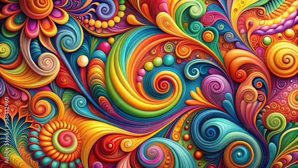 An abstract background with a mix of colorful swirls and patterns, abstract, background, design, texture, vibrant An abstract background with a mix of colorful swirls and patterns, abstract, background, design, texture, vibrant