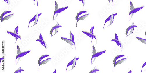 Seamless vector pattern of abstract leaves for bed linen, wallpaper and textures