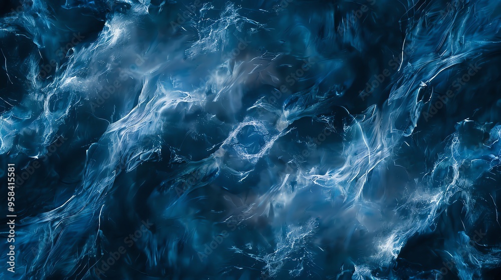 Obraz premium Abstract blue swirls.