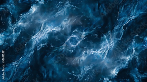 Abstract blue swirls.