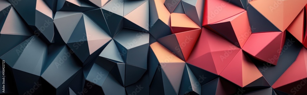 Geometric background created through 3D rendering Geometric background created through 3D rendering